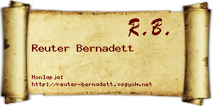 Reuter Bernadett névjegykártya